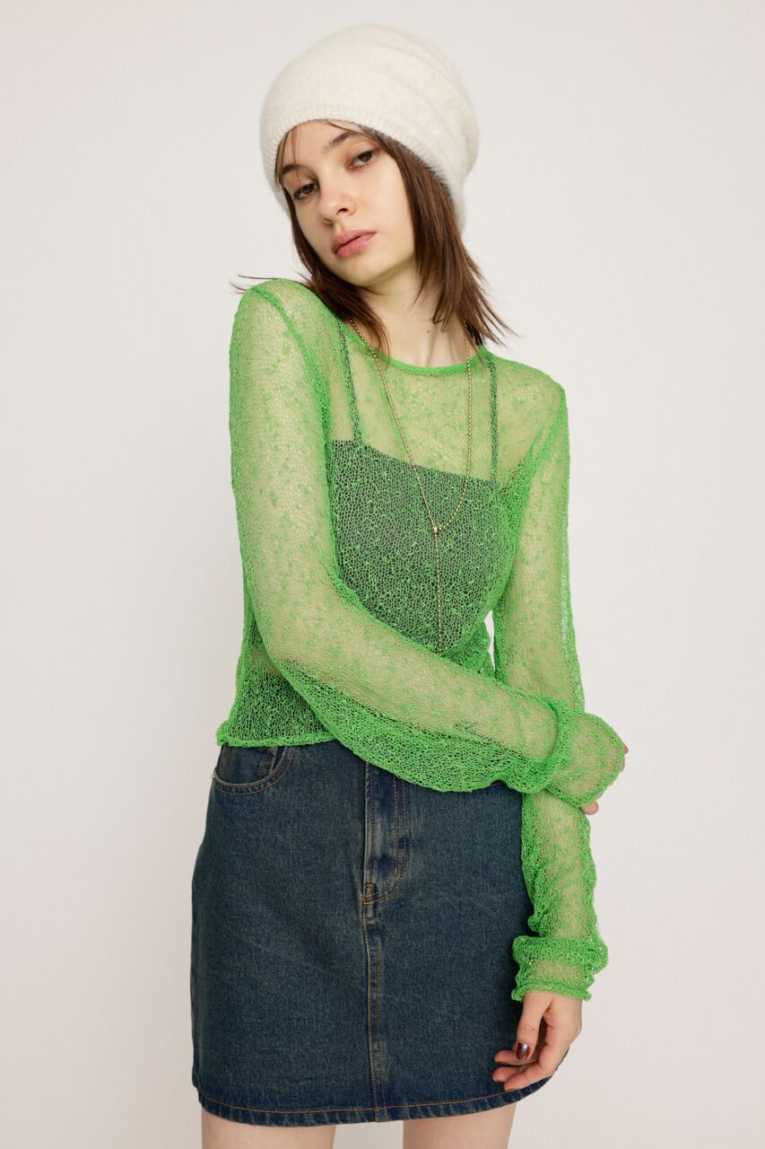 SLY「NEP SHEER KNIT トップス」|ニット・セーター|