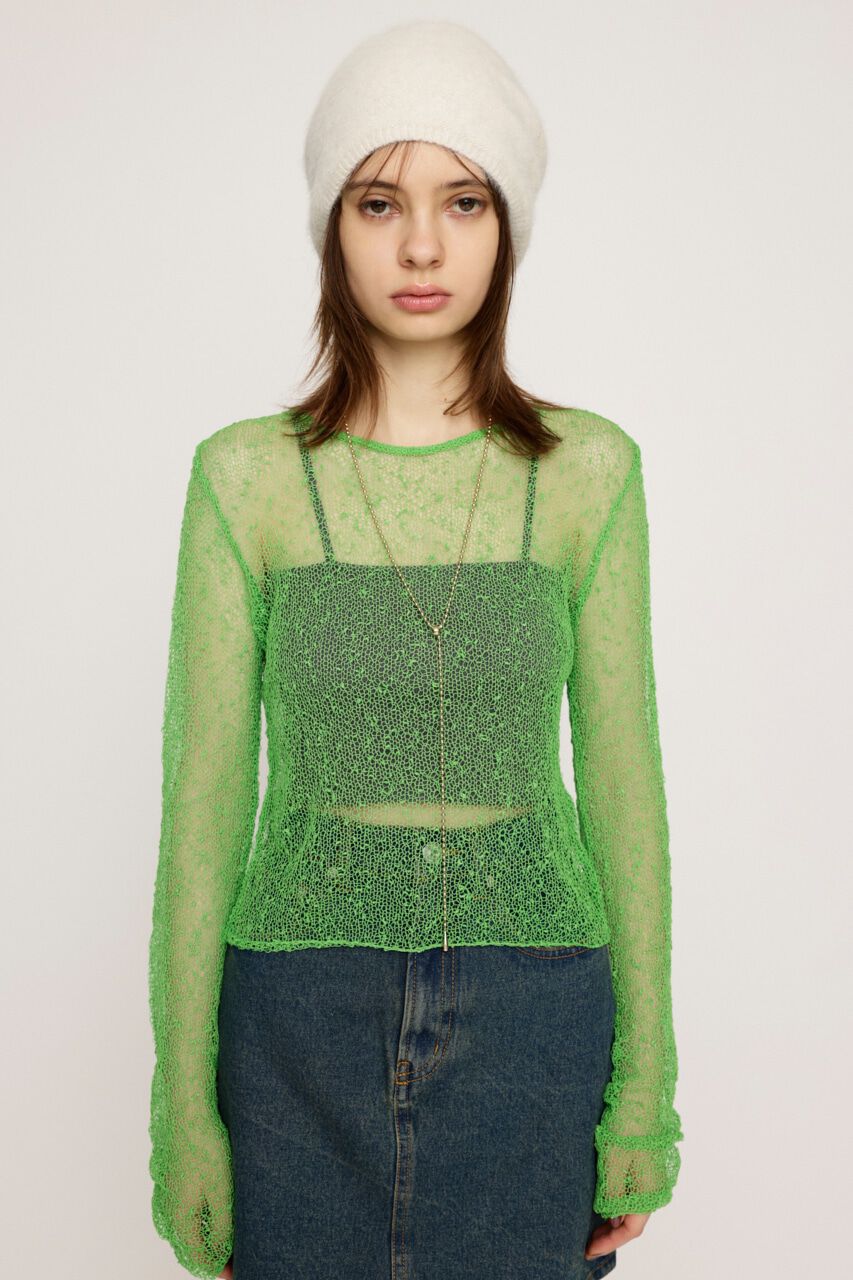 SLY「NEP SHEER KNIT トップス」|ニット・セーター|