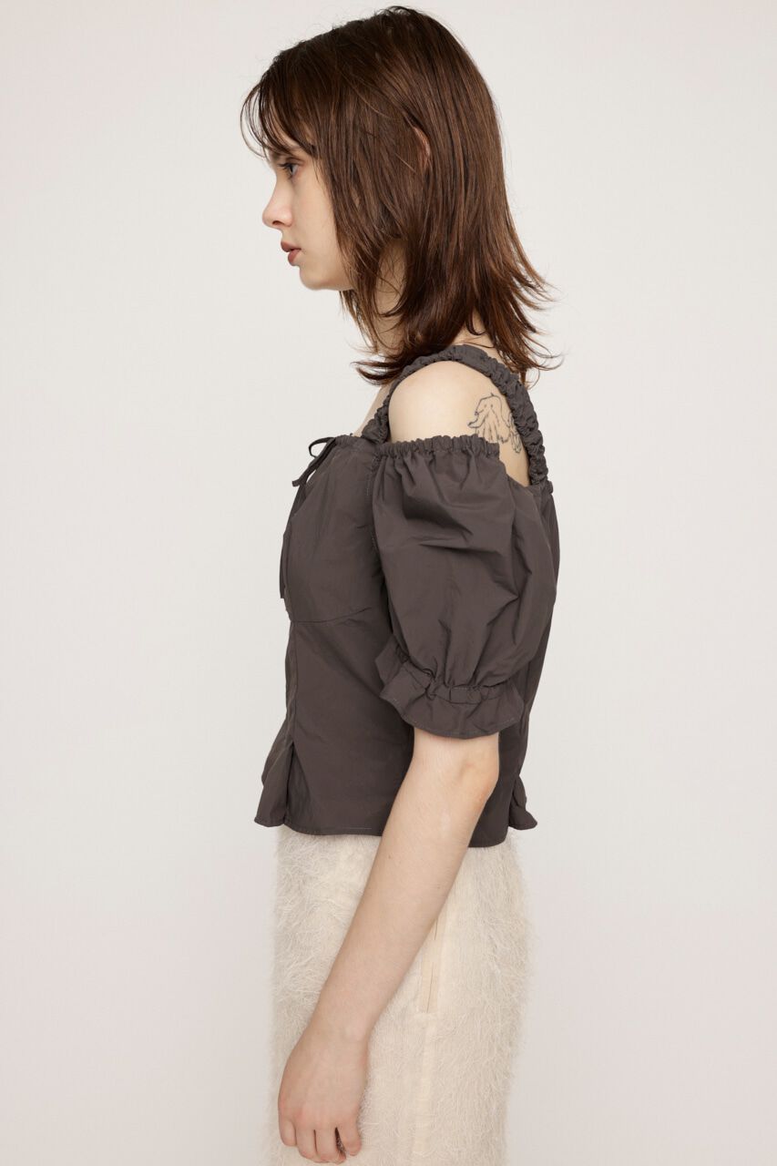 SLY「SHOULDER OPEN SQ PUFF トップス」|シャツ・ブラウス|