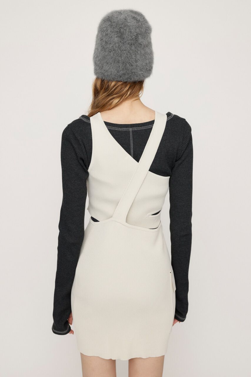 SLY「ASYMMETRY LAYER KNIT ショートワンピース」|ワンピース|