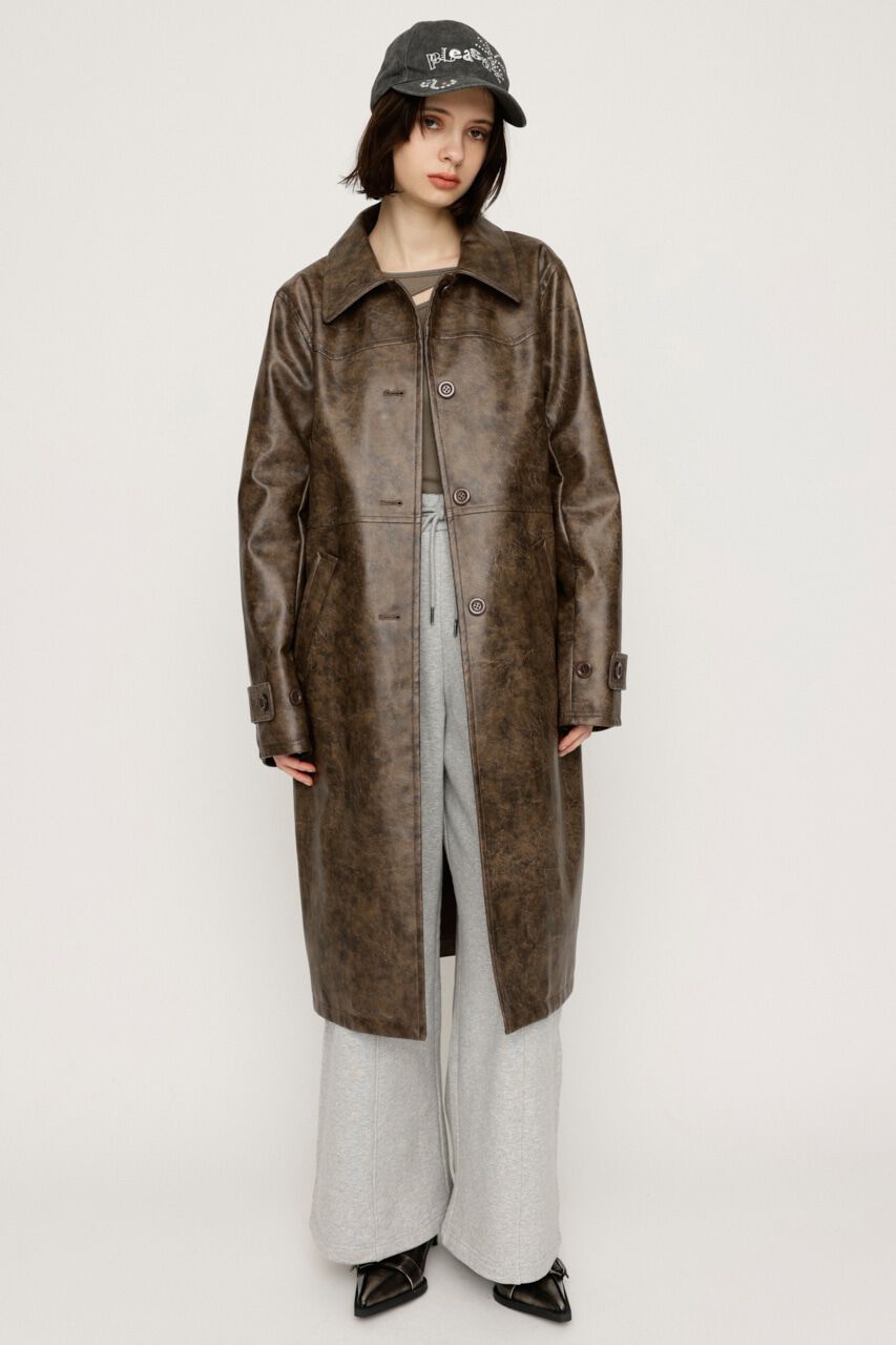 SLY「LONG F／LEATHER ジャケット」|その他|