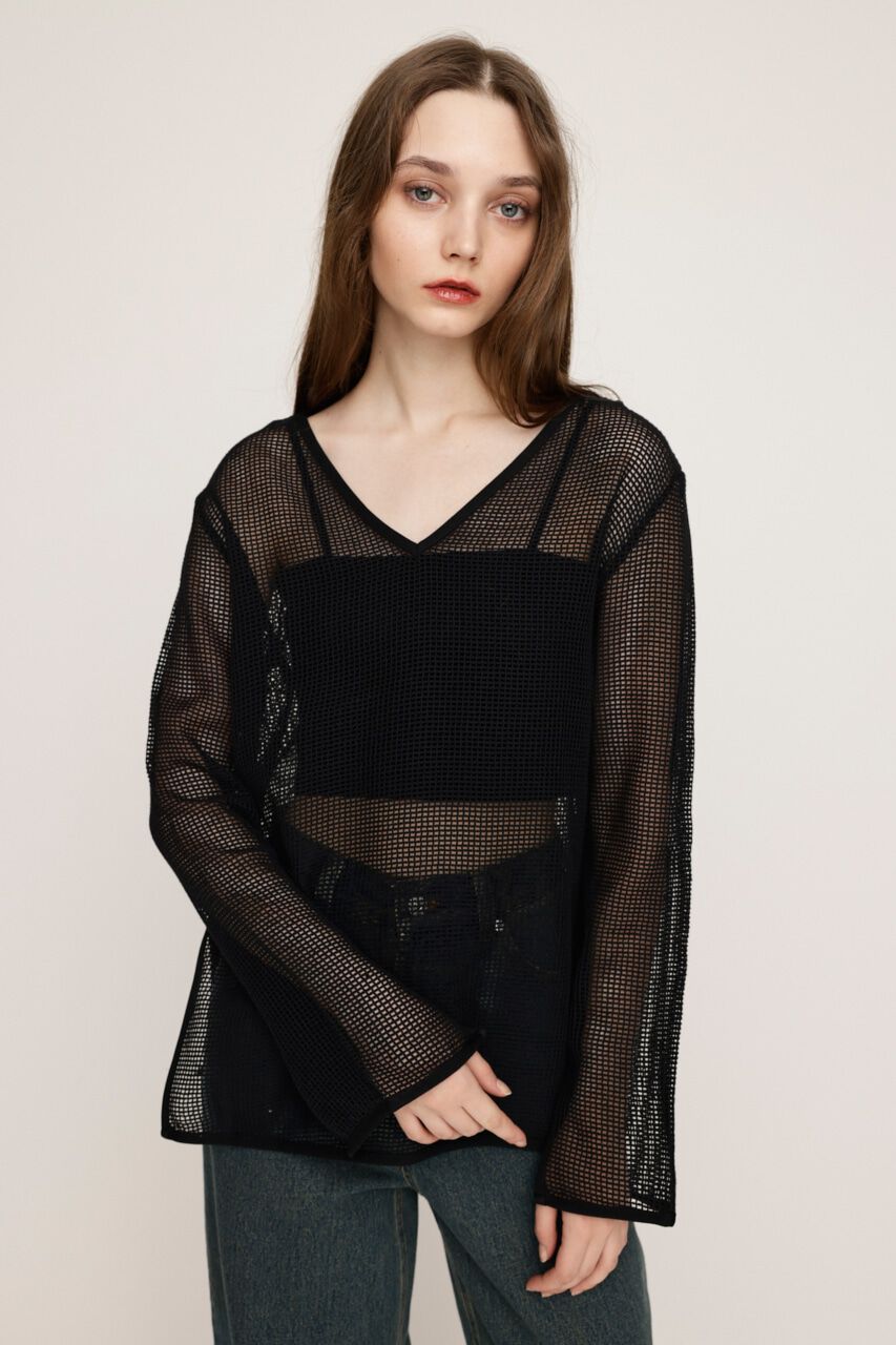 SLY「COTTON MESH 2WAY トップス」|シャツ・ブラウス|BLK