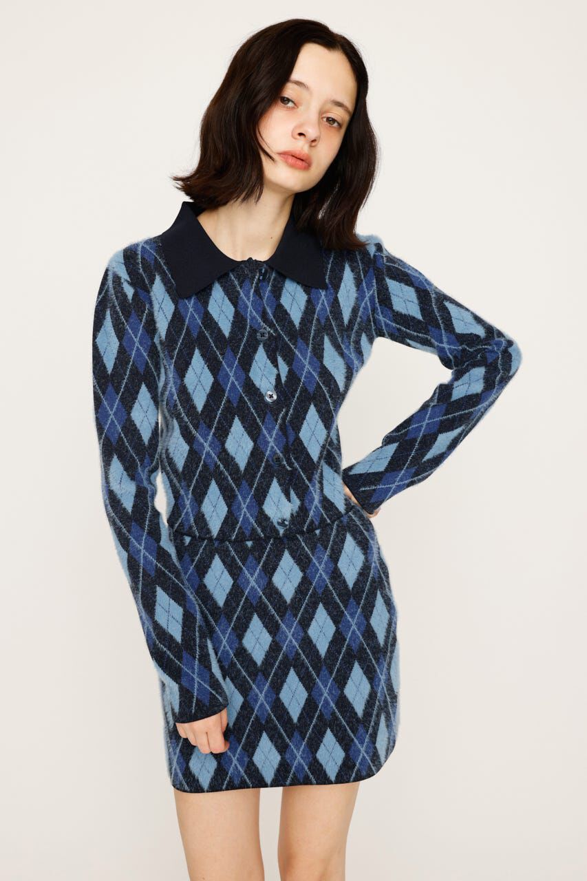 SLY「ARGYLE CHECK HG POLO シャツ」|ニット・セーター|