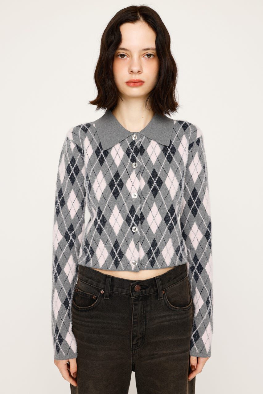 SLY「ARGYLE CHECK HG POLO シャツ」|ニット・セーター|