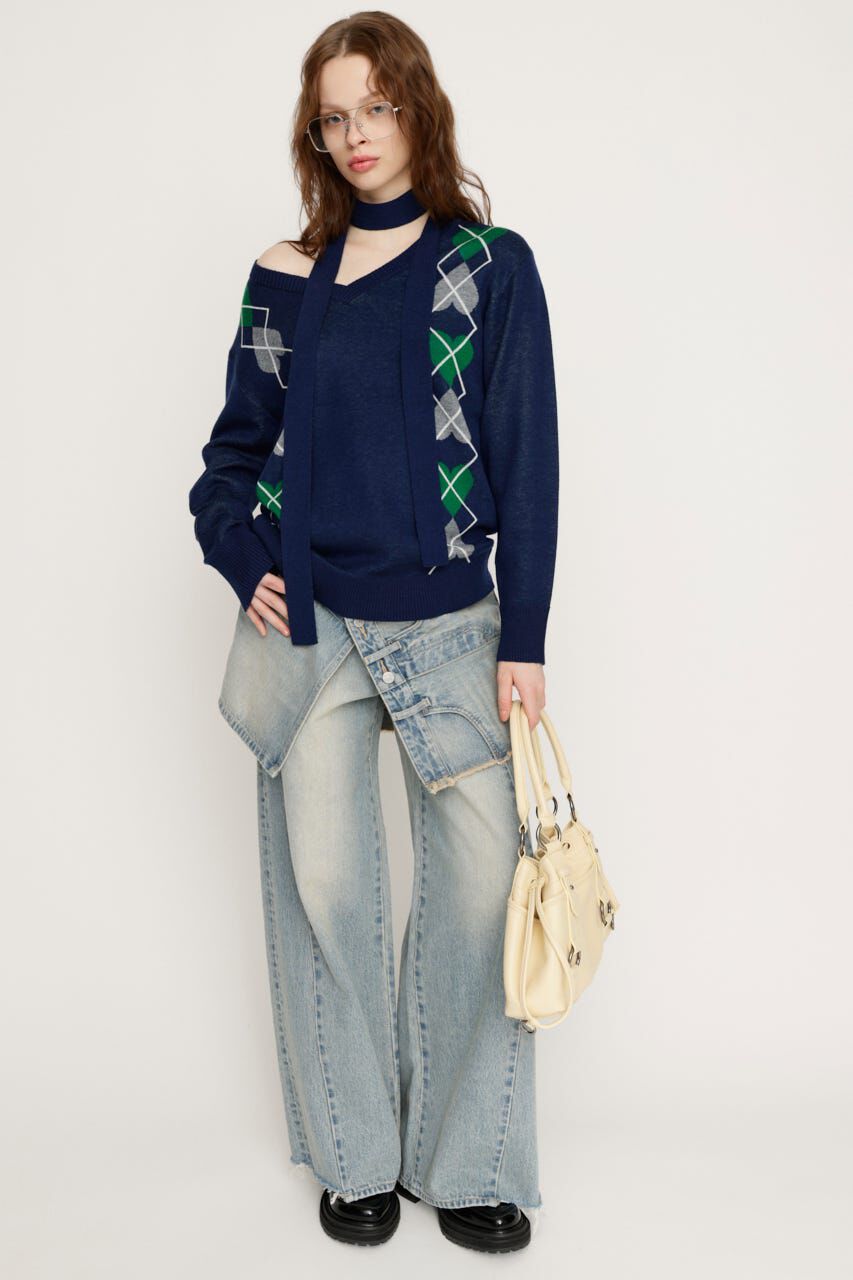 SLY「ARGYLE JQ トップス」|ニット・セーター|
