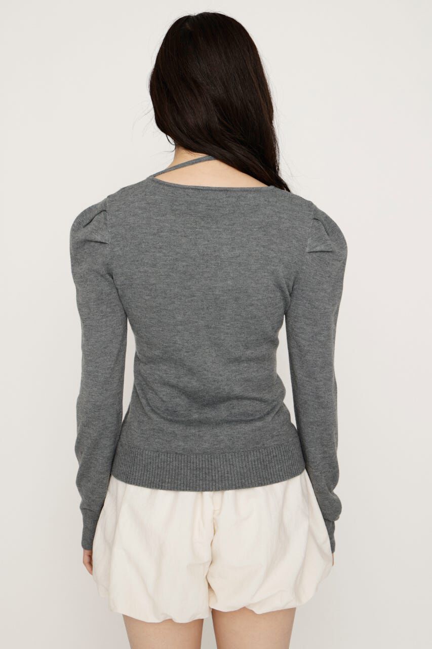 SLY「CURVE RIBBON HG PUFF トップス」|ニット・セーター|