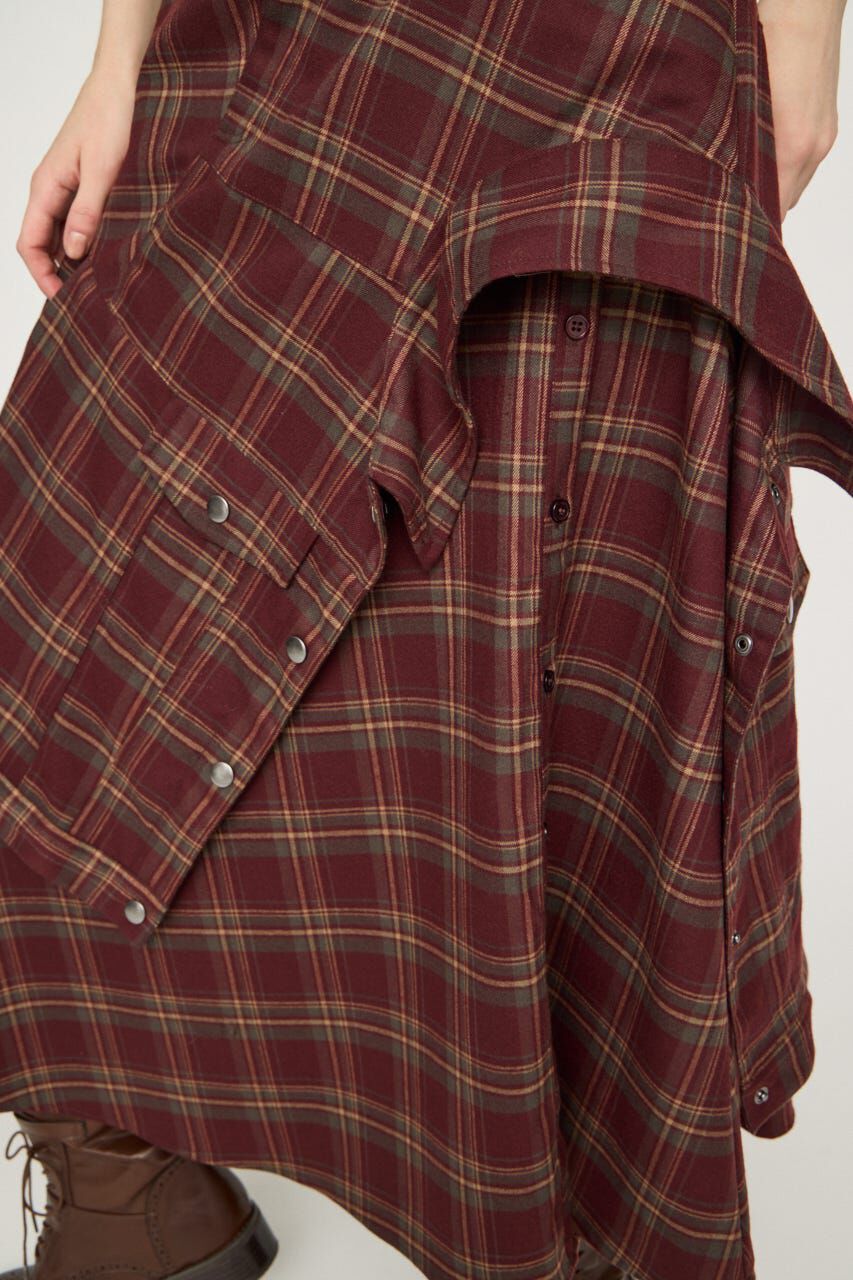 SLY「PLAID FLARE DESIGN スカート」|スカート|