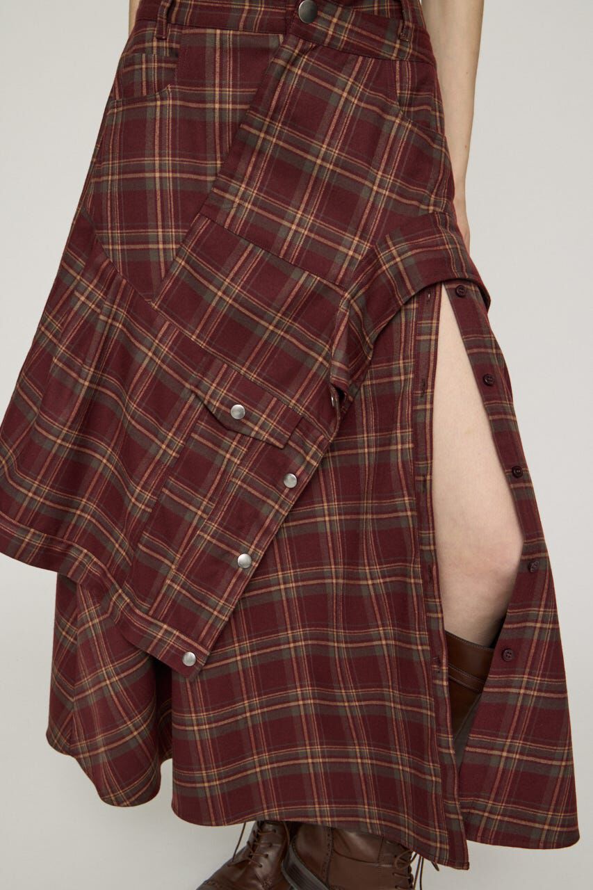 SLY「PLAID FLARE DESIGN スカート」|スカート|