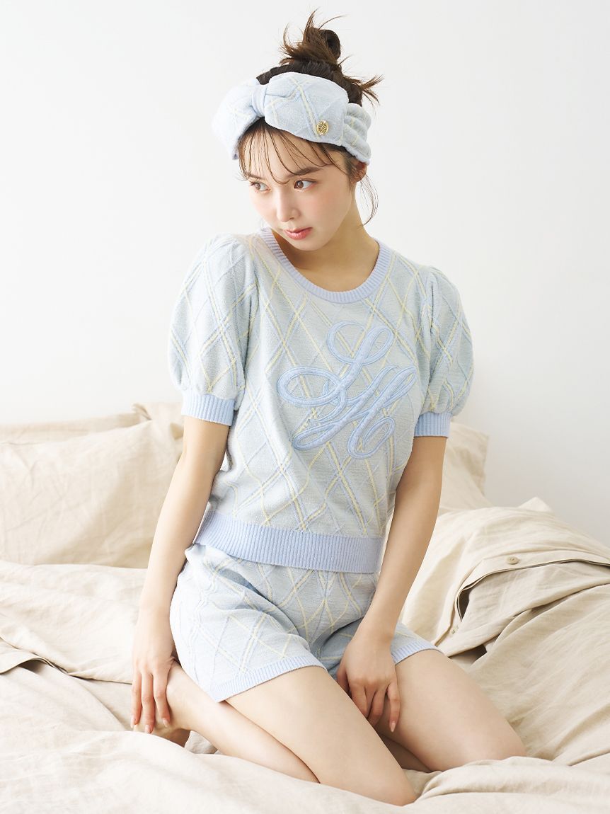 SNIDEL HOME「ニットチェックリボンヘアターバン」|その他|