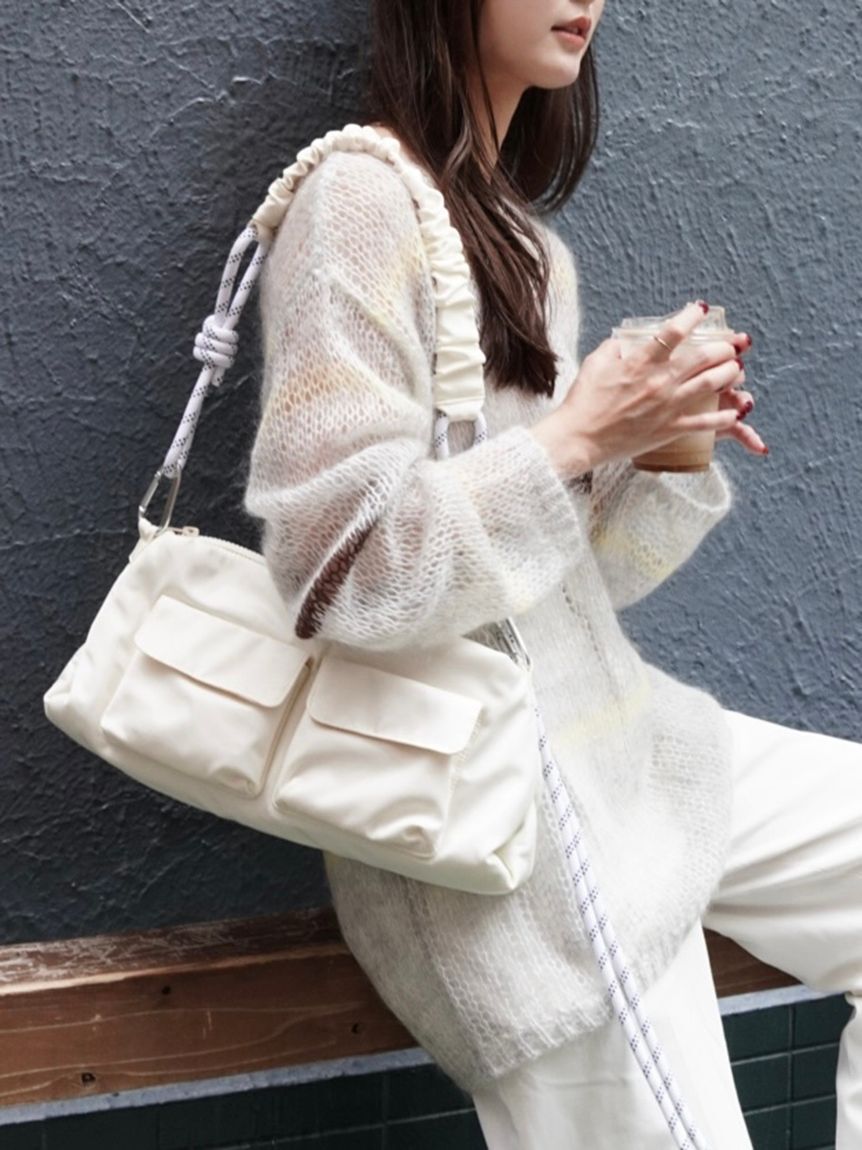 emmi atelier「【ONLINE限定カラーあり】ギャザーショルダーコードバッグ」|ショルダー・メッセンジャー|OWHT