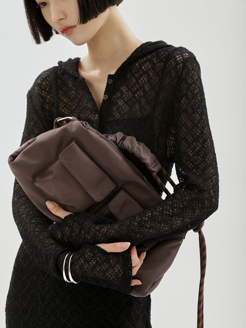 emmi atelier「【ONLINE限定カラーあり】ギャザーショルダーコードバッグ」|ショルダー・メッセンジャー|
