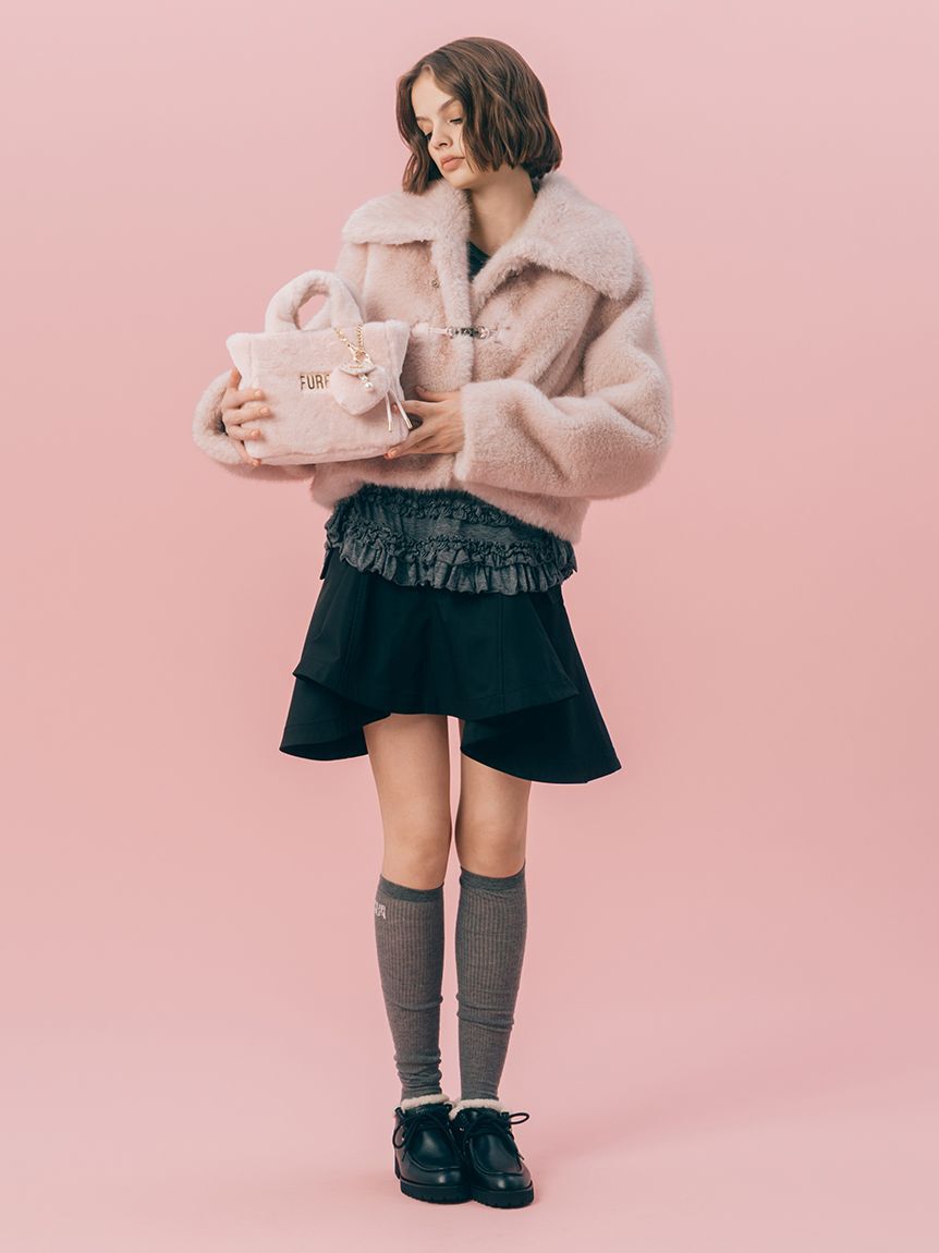 FURFUR「【限定カラー】エコファーハートチャーム」|キーケース|