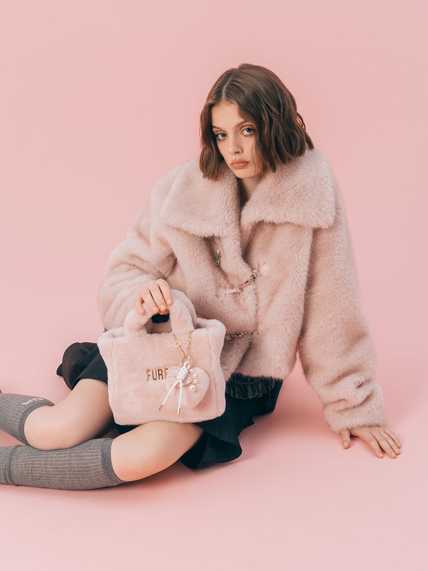 FURFUR「【限定カラー】エコファーハートチャーム」|キーケース|