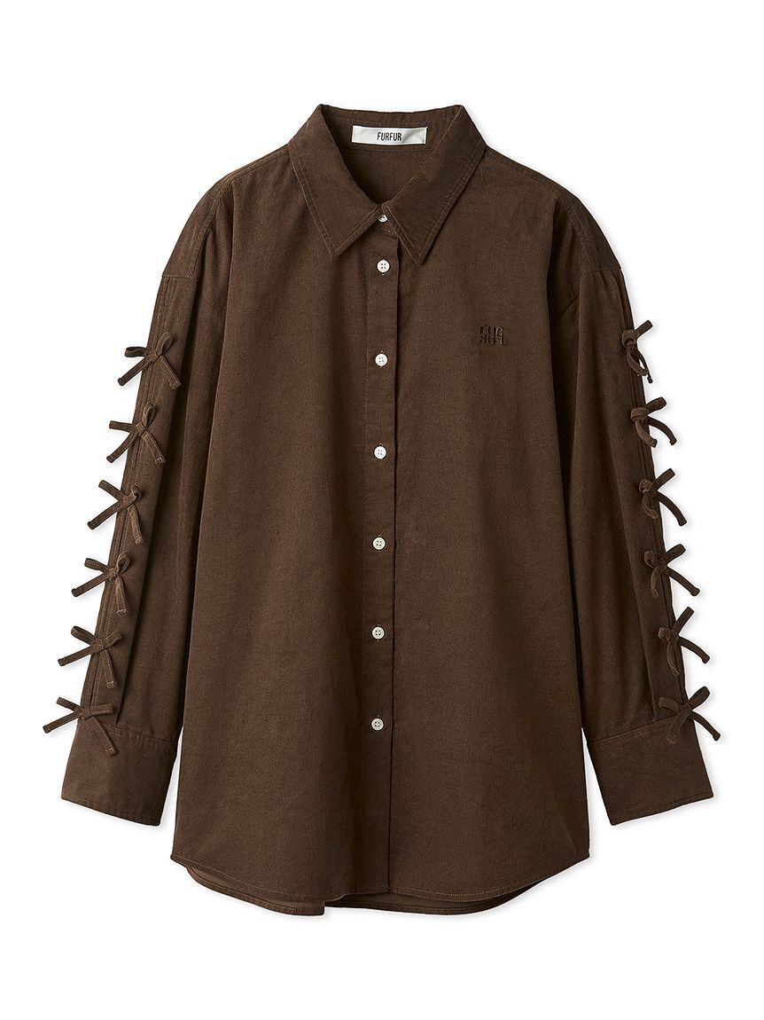 FURFUR「リボンスリーブメンズライクシャツ」|シャツ・ブラウス|BRW