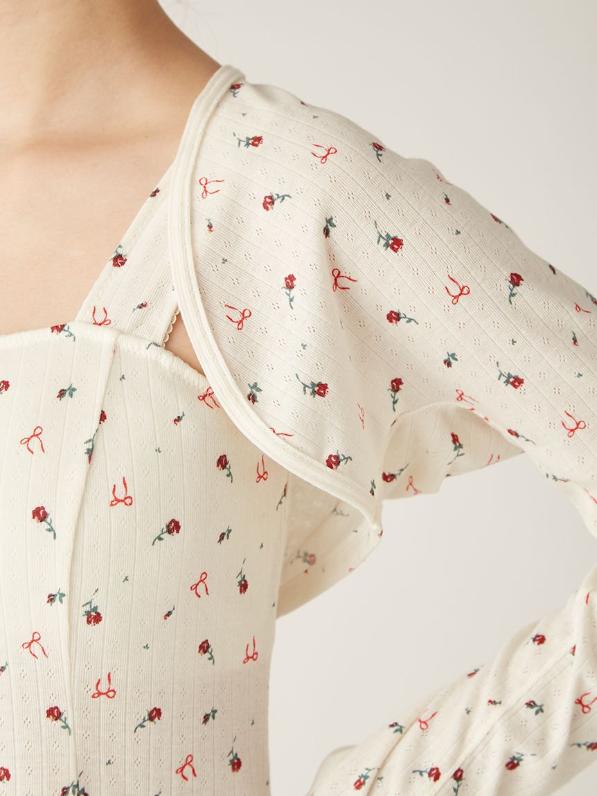 LILY BROWN Lingerie「【LILY BROWN Lingerie】ナイトブラドレス/プティ ローズ」|ルームウェア|