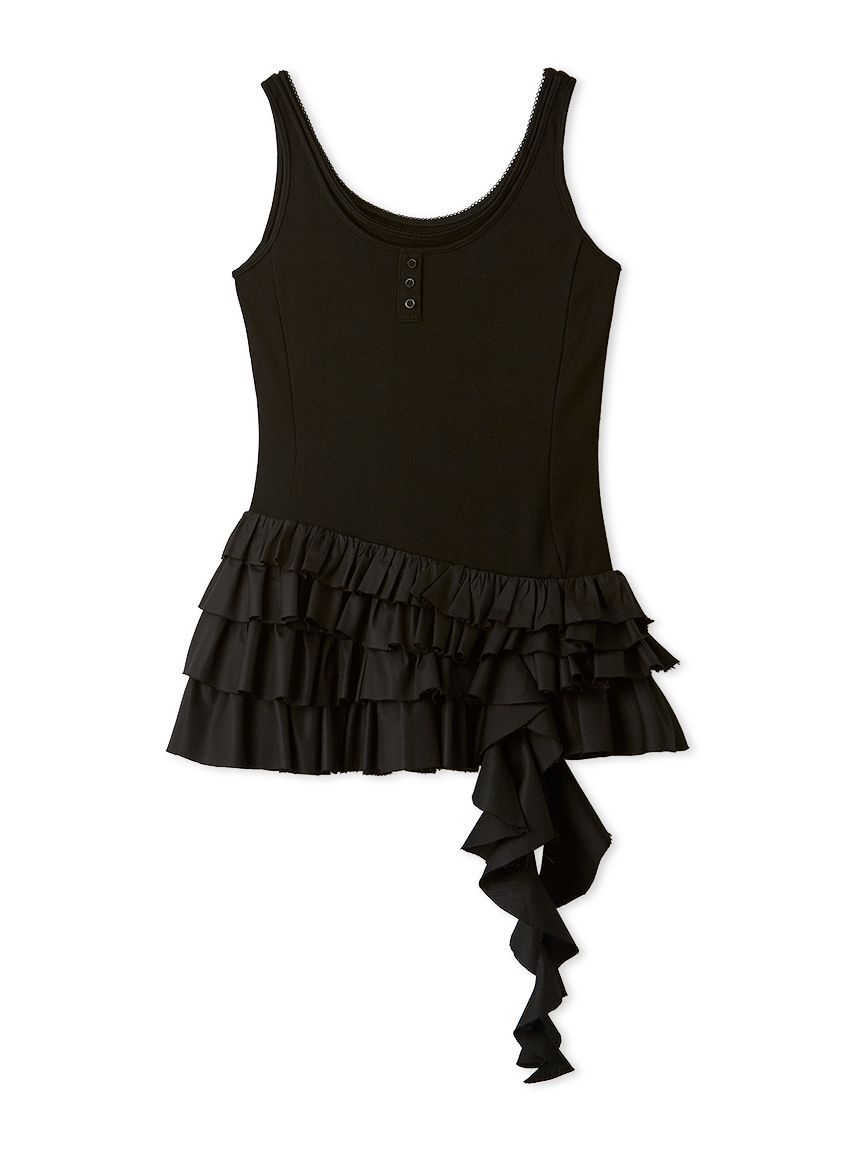 LILY BROWN「ティアードフリルヘムトップス」|Tシャツ・カットソー|BLK