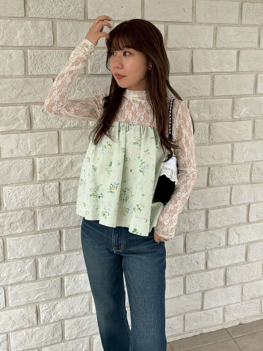 LILY BROWN「シアーベーシックカットトップス」|Tシャツ・カットソー|