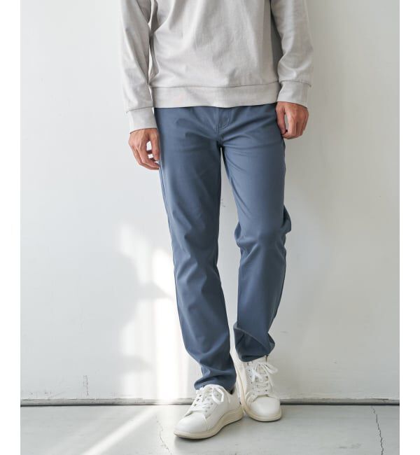 ikka「【雑誌MonoMax4月号掲載】GOKU楽パンツ EASY STRETCH 5ポケット「小泉孝太郎さん着用モデル」」|その他|スティールブルー