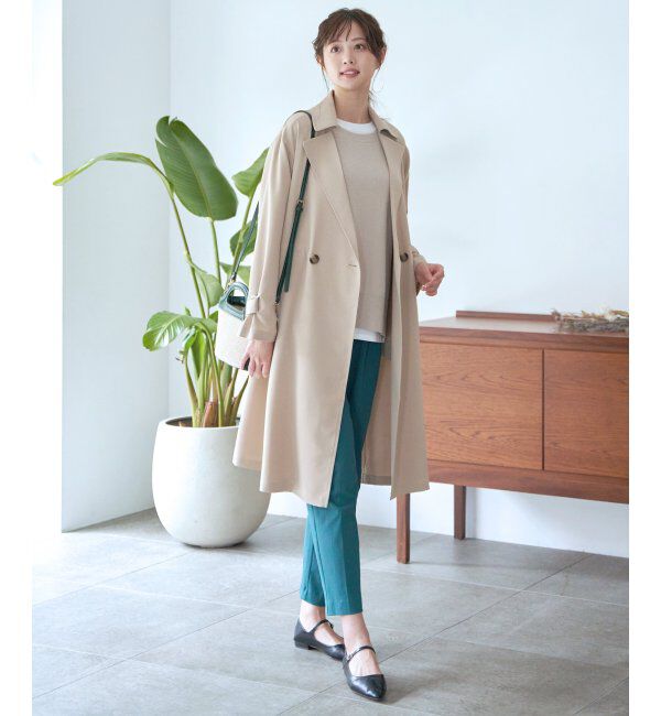 ikka「BeasyStretch テーパードパンツ」|スラックス|