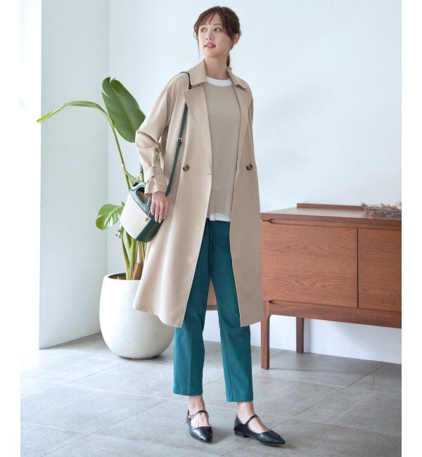 ikka「BeasyStretch テーパードパンツ」|スラックス|
