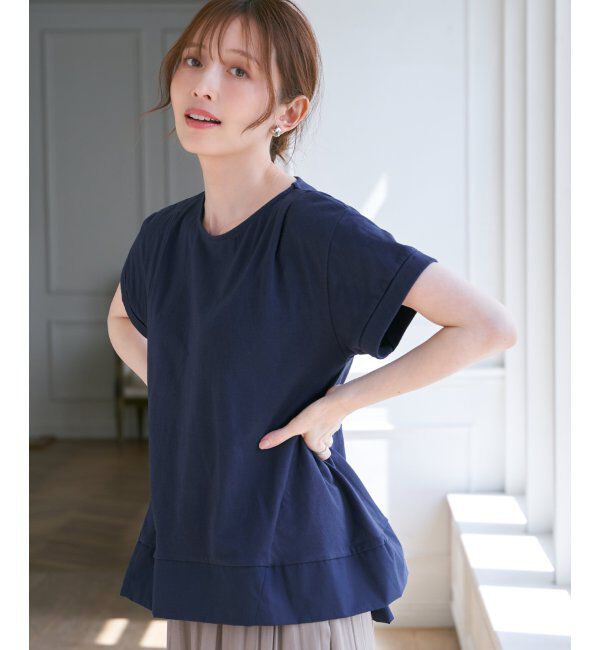 ikka「Aライン裾切り替えカットソー」|その他|