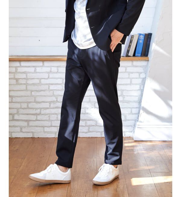 IKKA LOUNGE「【雑誌MonoMax4月号掲載】GOKU楽ワークポンチイージーパンツ「小泉孝太郎さん着用モデル」」|スラックス|