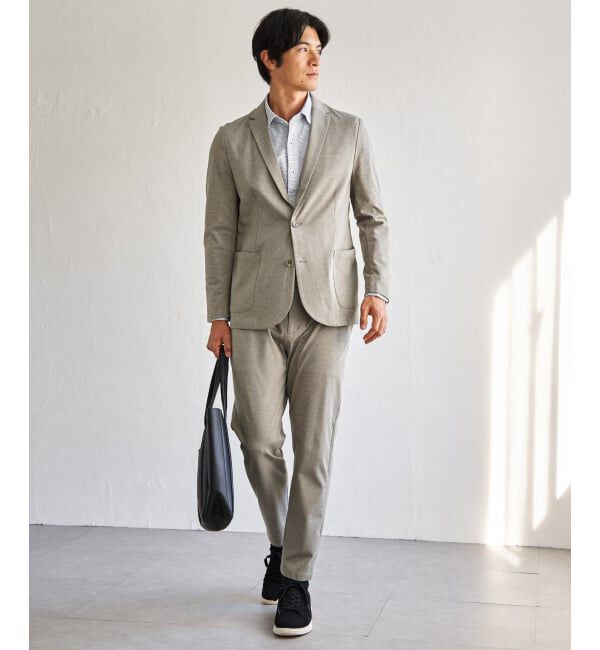IKKA LOUNGE「【雑誌MonoMax4月号掲載】GOKU楽ワークポンチイージーパンツ「小泉孝太郎さん着用モデル」」|スラックス|