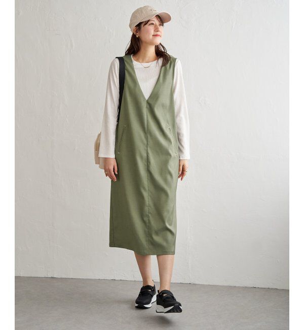 ikka「【2点セット】ジャンパースカートセット」|ワンピース|