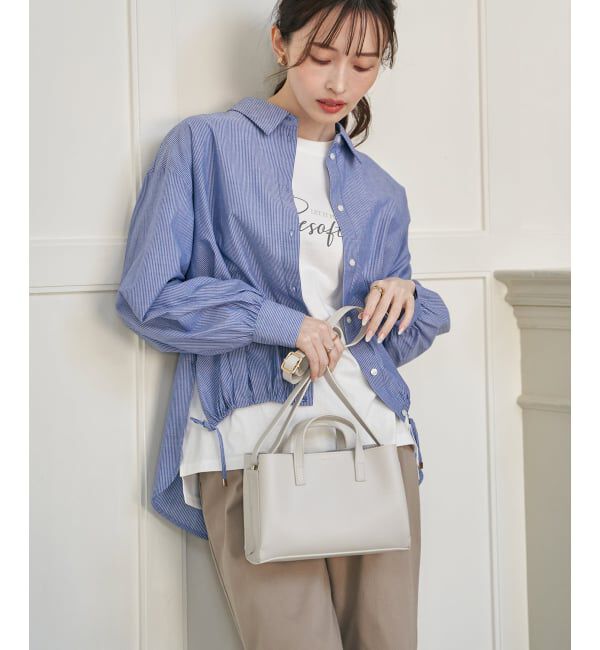 ikka「【雑誌InRed4月号掲載】ドロストロングテールシャツ【親子コーデ】」|シャツ・ブラウス|