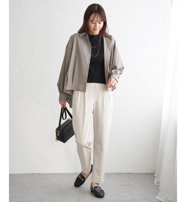 ikka「【雑誌InRed4月号掲載】ドロストロングテールシャツ【親子コーデ】」|シャツ・ブラウス|