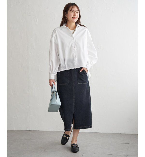 ikka「【雑誌InRed4月号掲載】ドロストロングテールシャツ【親子コーデ】」|シャツ・ブラウス|