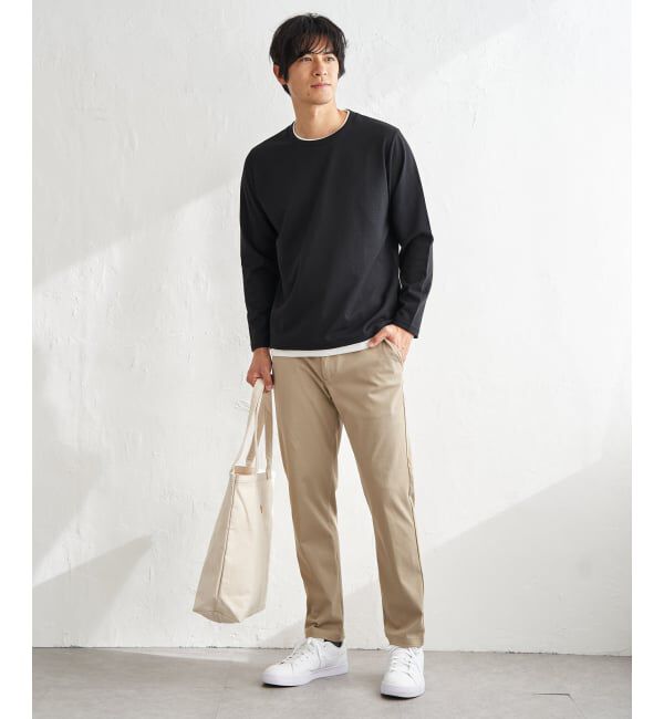 ikka「【雑誌MonoMax4月号掲載】速乾ピケレイヤードロンT「小泉孝太郎さん着用モデル」」|Tシャツ・カットソー|