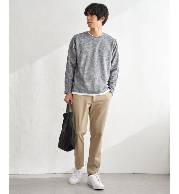 ikka「【雑誌MonoMax4月号掲載】速乾ピケレイヤードロンT「小泉孝太郎さん着用モデル」」|Tシャツ・カットソー|