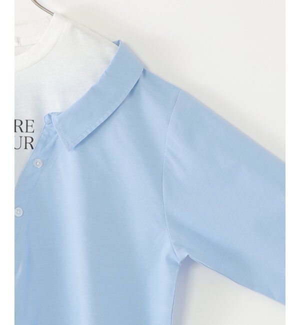 ikka kids「【親子コーデ】ロゴTドッキングドッキングブラウス（120~160cm）」|シャツ・ブラウス|