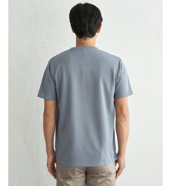 ikka「冷感ポンチメガネ刺繍ポケT」|Tシャツ・カットソー|