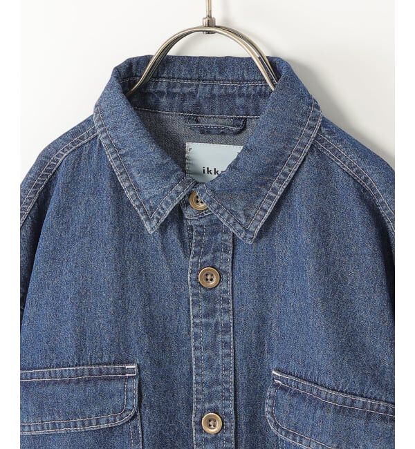 ikka kids「【親子コーデ】フェイクスエード／デニムシャウター（110~160cm）」|シャツ・ブラウス|