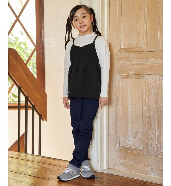 ikka kids「フクレジャカードキャミドッキングロンT（120~160cm）【WEB限定カラー展開】」|シャツ・ブラウス|