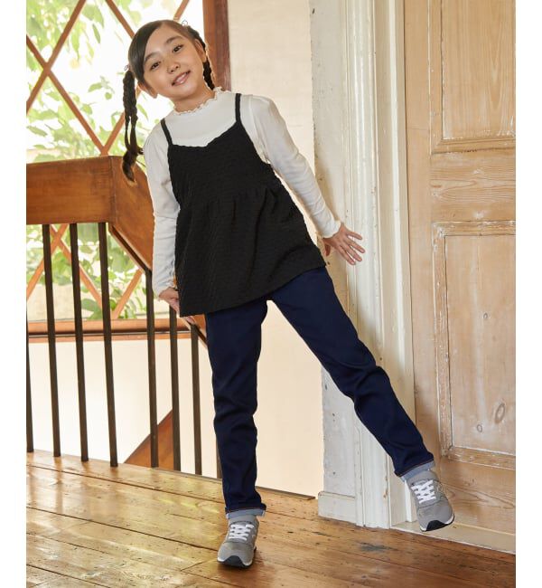 ikka kids「フクレジャカードキャミドッキングロンT（120~160cm）【WEB限定カラー展開】」|シャツ・ブラウス|
