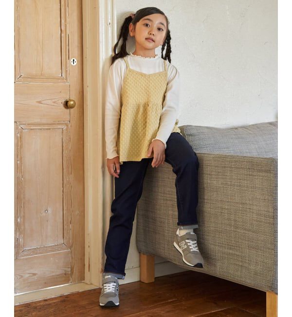 ikka kids「フクレジャカードキャミドッキングロンT（120~160cm）【WEB限定カラー展開】」|シャツ・ブラウス|