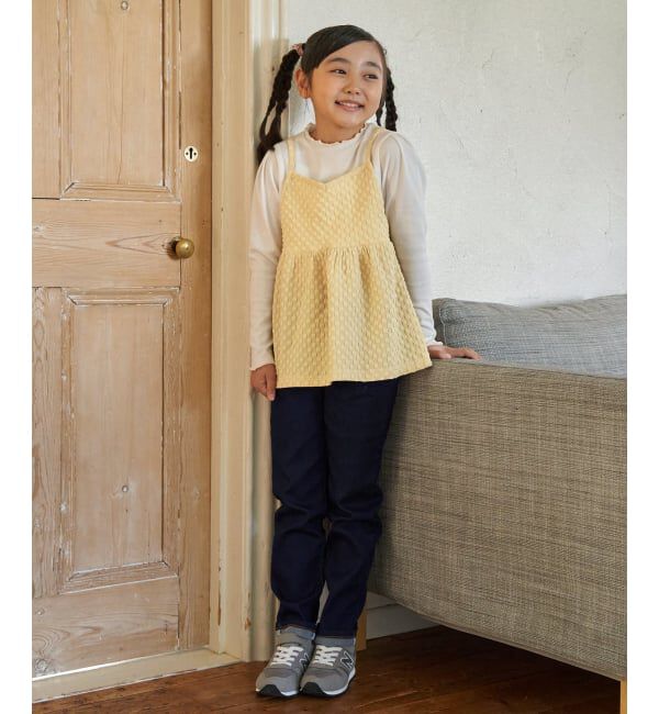 ikka kids「フクレジャカードキャミドッキングロンT（120~160cm）【WEB限定カラー展開】」|シャツ・ブラウス|