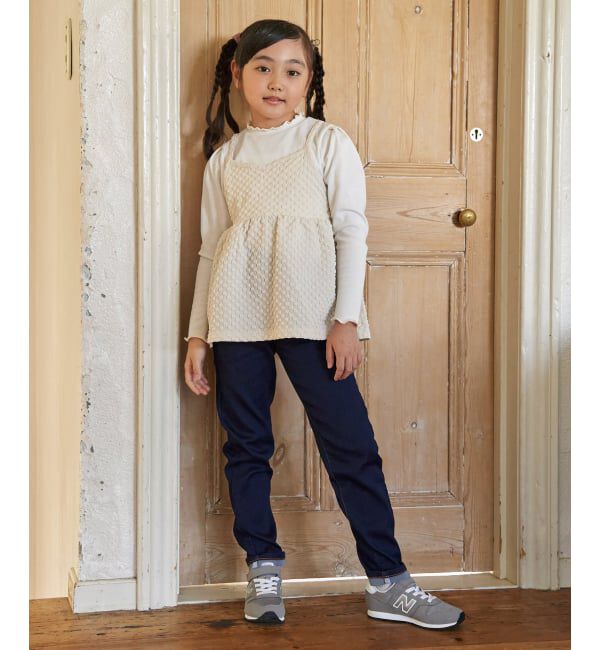 ikka kids「フクレジャカードキャミドッキングロンT（120~160cm）【WEB限定カラー展開】」|シャツ・ブラウス|