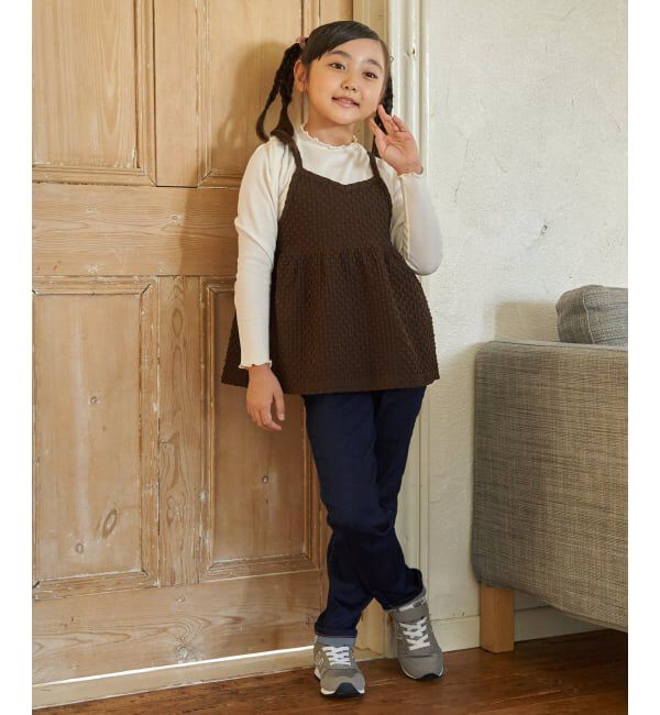 ikka kids「フクレジャカードキャミドッキングロンT（120~160cm）【WEB限定カラー展開】」|シャツ・ブラウス|