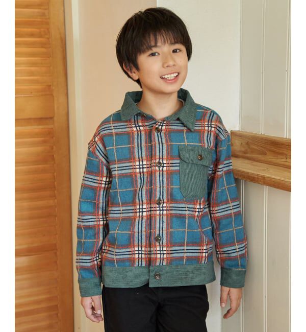 ikka kids「モールチェックシャルゾン（110~160cm）」|シャツ・ブラウス|
