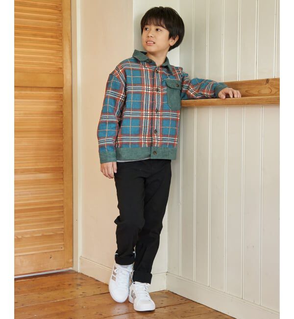 ikka kids「モールチェックシャルゾン（110~160cm）」|シャツ・ブラウス|