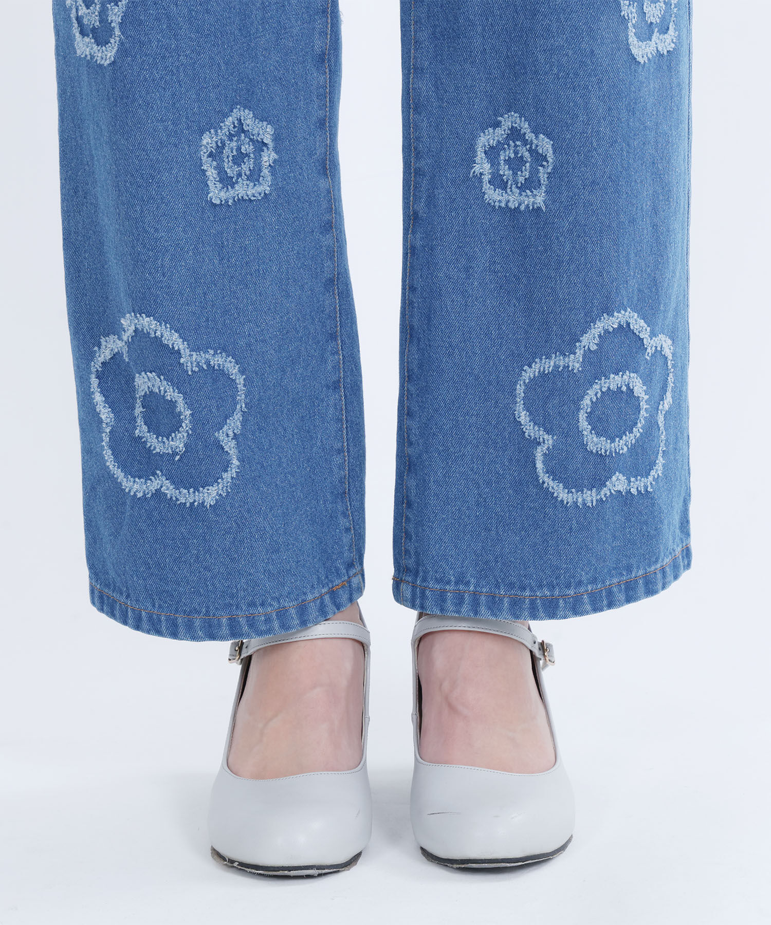 MARY QUANT「ランダムデイジーデニム パンツ」|デニム|