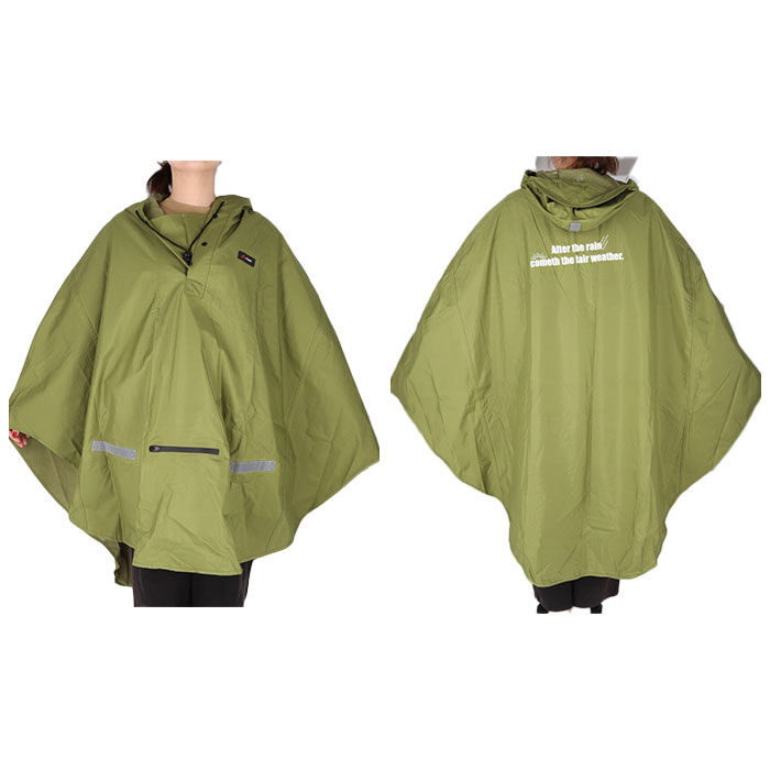 BACKYARD FAMILY「レインコート 自転車 ポンチョ 通販 ヒザを雨から守る レインポンチョ ライト用窓付き」|レインコート|