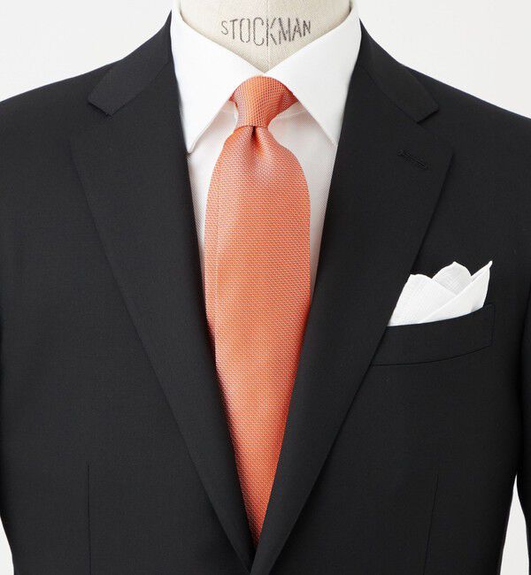 UNITED ARROWS green label relaxing「GLR シルク セミ フォーマル 8.0cm ソリッド ネクタイ」|ネクタイ・蝶ネクタイ|ORANGE