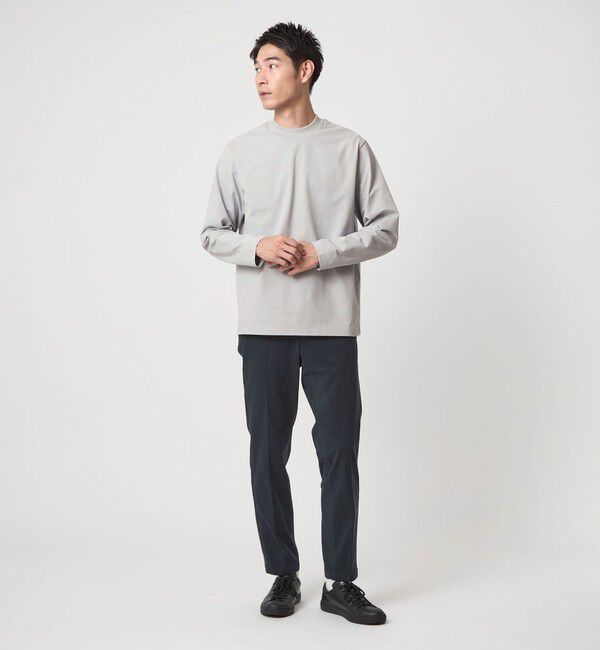 UNITED ARROWS green label relaxing「【WEB限定】JUST fit クリーン カノコ モックネック 長袖 Tシャツ -抗菌-」|Tシャツ・カットソー|