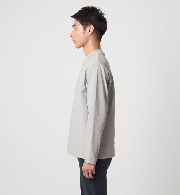 UNITED ARROWS green label relaxing「【WEB限定】JUST fit クリーン カノコ モックネック 長袖 Tシャツ -抗菌-」|Tシャツ・カットソー|