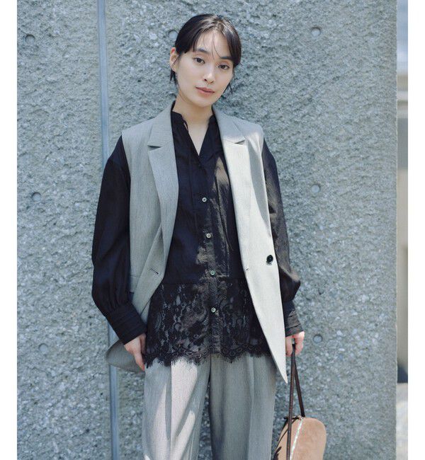 UNITED ARROWS green label relaxing「【結論シリーズ】ミルフィーユレースブラウス」|シャツ・ブラウス|